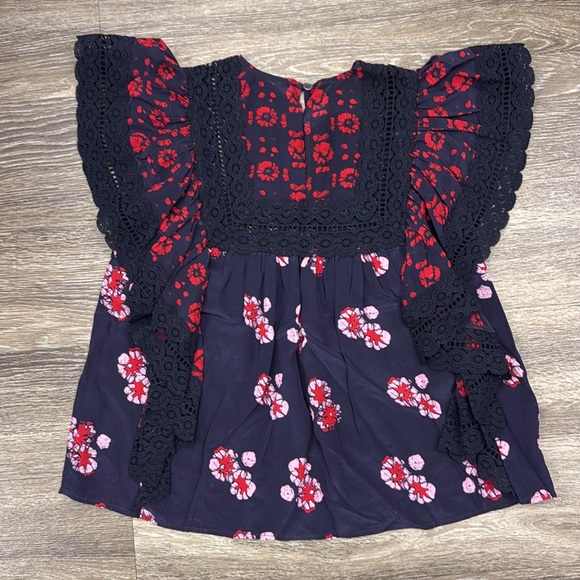 Sea New York printed silk top with lace - Picture 4 of 4